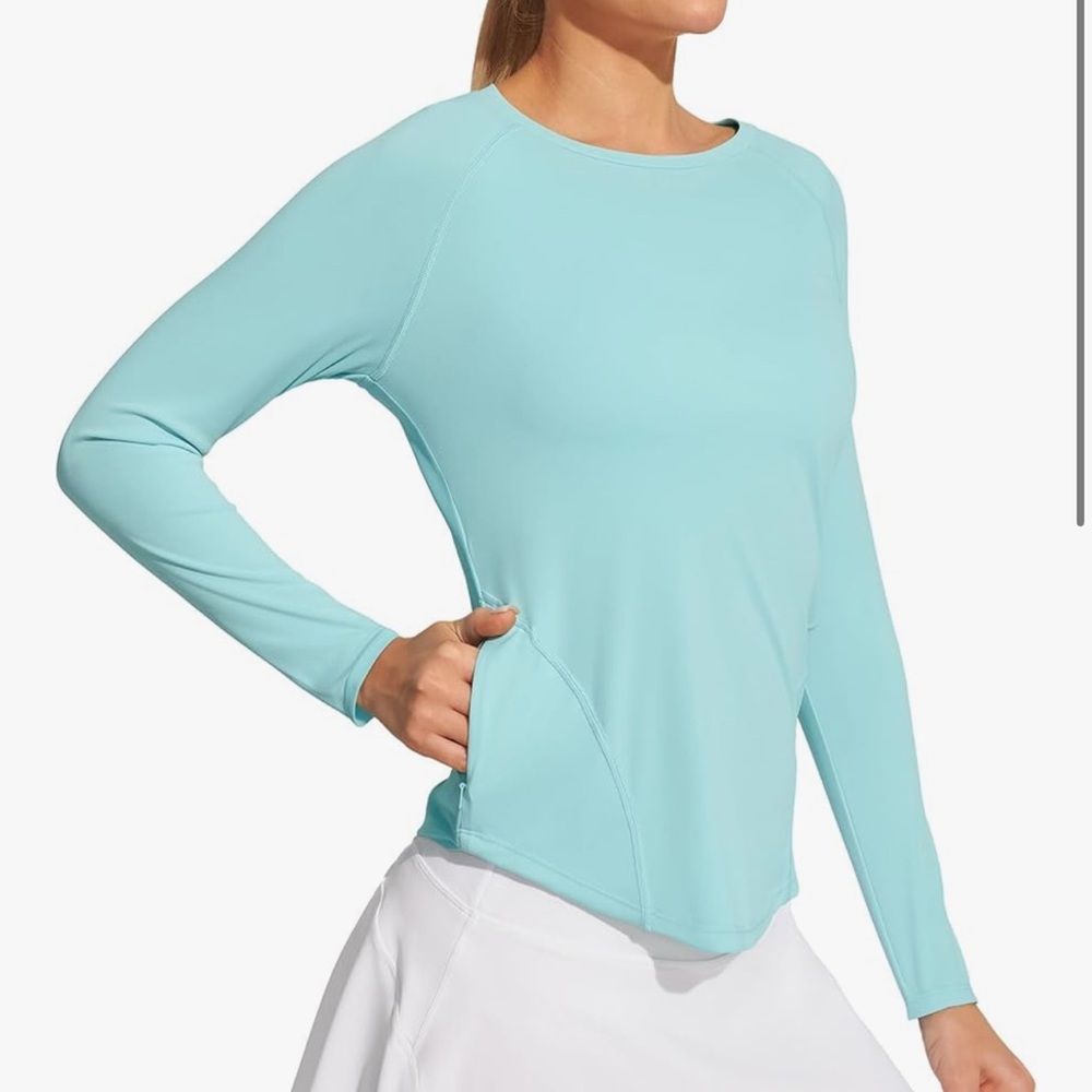 Aqua Long Sleeve Women's Top
